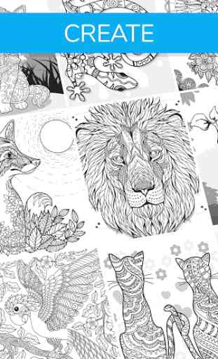 Free Adult Coloring Book App | Animals  3