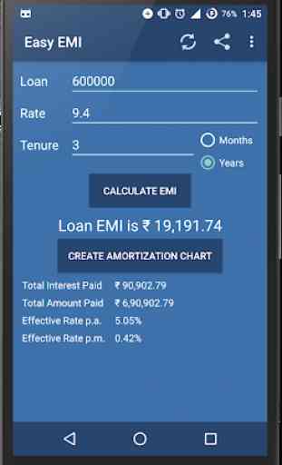 Easy EMI Loan Calculator 1