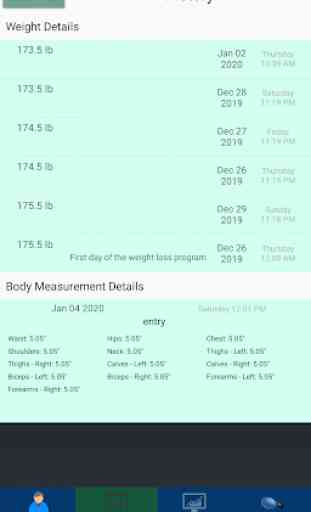 Weight loss tracker, Body measurements, BMI 3