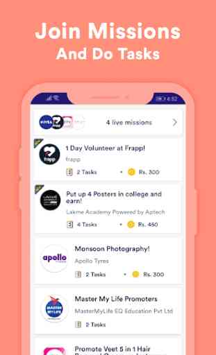 Frapp - Earn money with tasks and internships 1