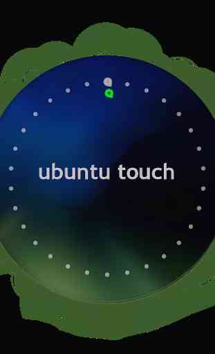 Blue Ubuntu Clock Widget 3