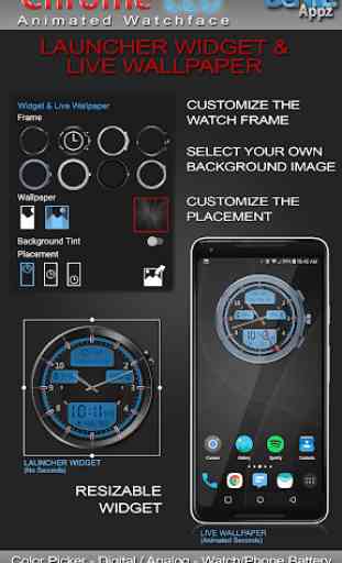 Chrome LED HD Watch Face Widget & Live Wallpaper 2