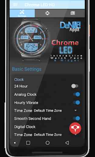 Chrome LED HD Watch Face Widget & Live Wallpaper 4
