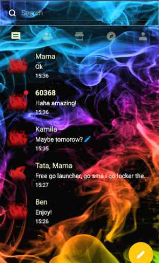 Cor fumo Tema GO SMS Pro 3