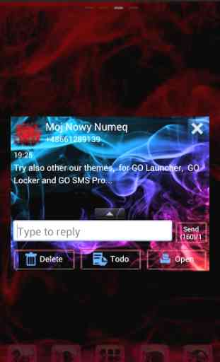 Cor fumo Tema GO SMS Pro 4