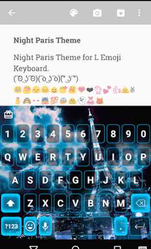 Night Paris Emoji Keyboard 1