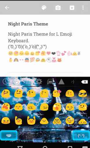 Night Paris Emoji Keyboard 2