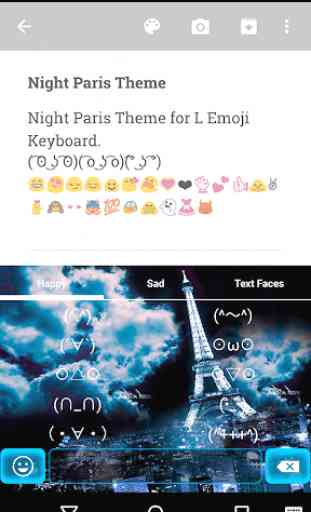 Night Paris Emoji Keyboard 3