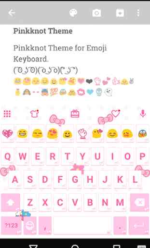 Pink Knot Emoji Keyboard Theme 1