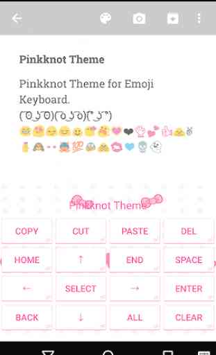 Pink Knot Emoji Keyboard Theme 3
