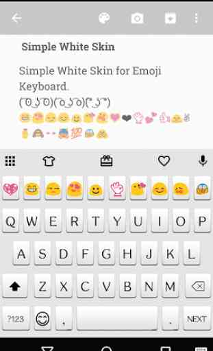 Simple White Emoji Keyboard 1
