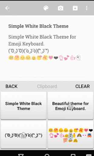 Simple White Emoji Keyboard 3