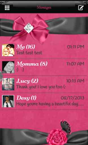 Simply Lovely GO SMS Pro Theme 1