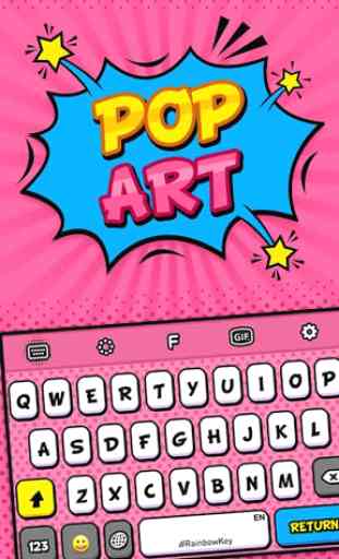 Sweetie Pop Art Keyboard Theme - Emoji & Gif 1