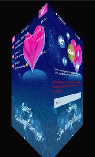 Tema Azul Rosa GO SMS Pro 3