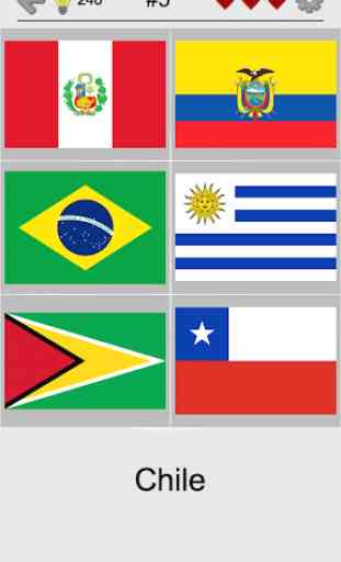 Bandeiras de todos os continentes do mundo - Teste 2