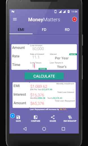 Loan Calculator-EMI, RD & FD Calculator 1