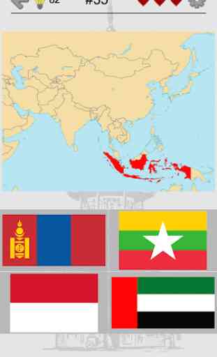 Países da Ásia e Oriente Médio - Bandeiras e mapas 1