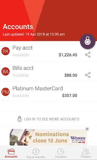 Westpac One (NZ) Mobile Banking 1