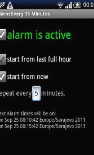 Alarm every 15 minutes 4