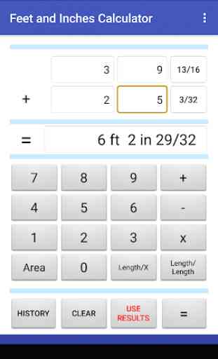Feet and Inches Calculator 1
