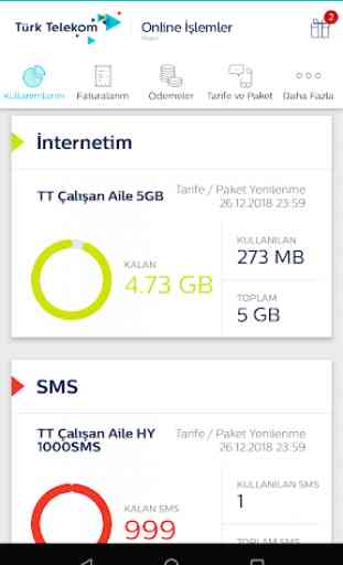 Türk Telekom Online İşlemler 2