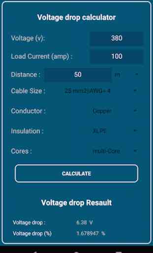 Voltage drop / Cable size /Short circuit Calcs 3