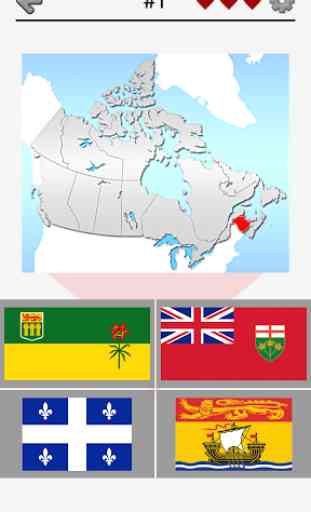 As províncias e os territórios do Canadá - O teste 1