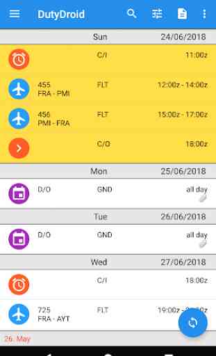 DutyDroid - airline crew app 1