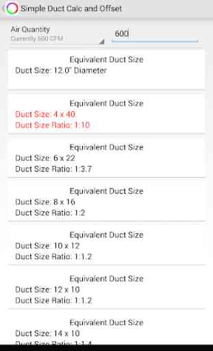 Simple Duct Calculator Deluxe 4