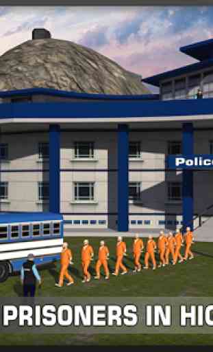 3D ônibus Transporte Polícia 1