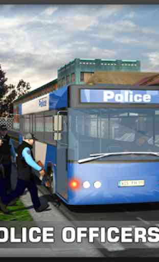 3D ônibus Transporte Polícia 2