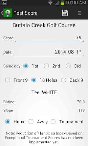 Golf Handicap Calculator Tracker Free- World Rules 2