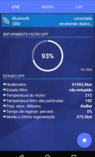 Monitor DPF para motores Fiat 1