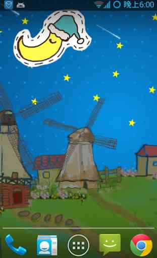 Cartoon Grassland windmill FLW 3