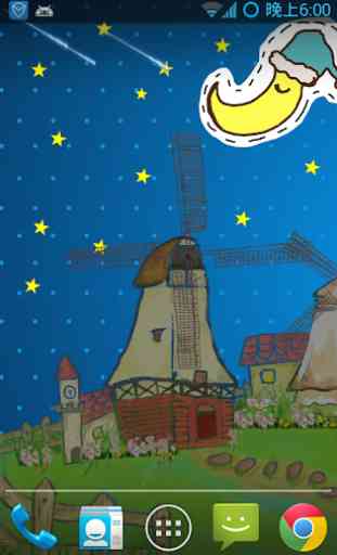 Cartoon Grassland windmill FLW 4