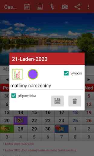 Czech Calendar 2020 2
