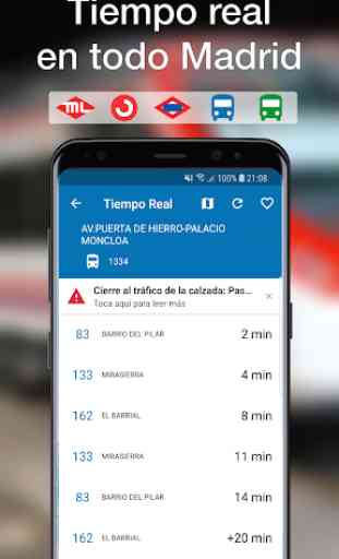 Transporte Madrid - EMT Interurbanos Metro TTP 1