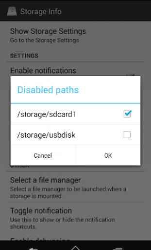 Shortcut for Storage Settings 3