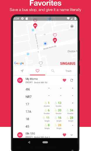 Singabus - Singapore Bus Timing + MRT app SG 3