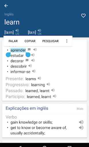 Dicionário inglês português | Tradutor inglês 1