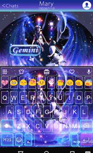 Gemini Emoji Keyboard Theme 1