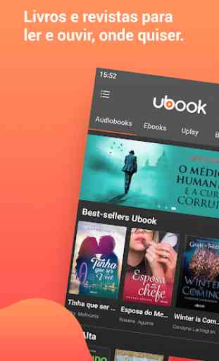 Ouvir melhores Audiobooks e Podcasts no Ubook 1