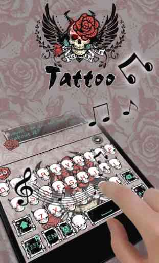 Tattoo Go Keyboard theme 3