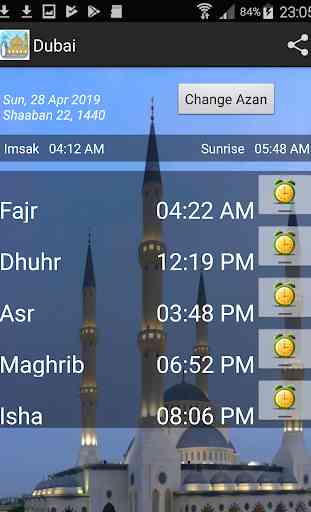 UAE Prayer Timings Dubai Abu Dhabi 1