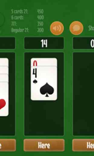 ♣ Catch 21 Blackjack Solitaire Game 2
