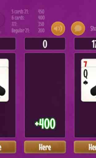 ♣ Catch 21 Blackjack Solitaire Game 4
