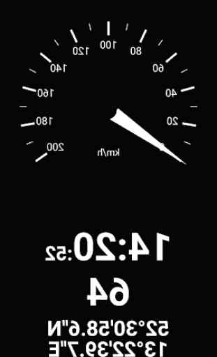 Tachometer km/h mit Entfernungsmesser und HUD 4