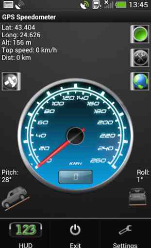 Velocímetro GPS em kph ou mph 1