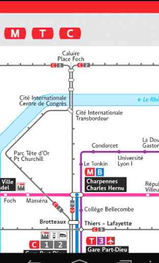 Lyon Metro & Tramway & Trolley Free Map 2019 2